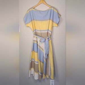 Striped Yellow and Blue Dress Vintage